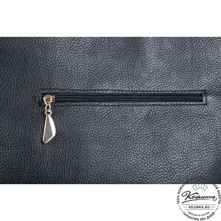 Женская кожаная сумка-трансформер "Валентино" (черная)